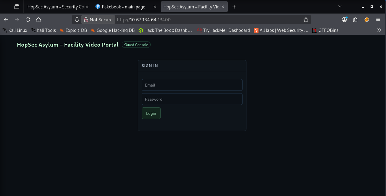 Video Portal Login Page