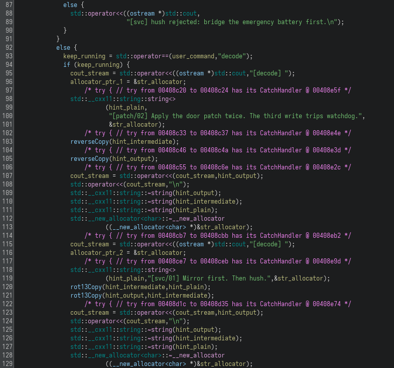maintenanceConsole Function part 3