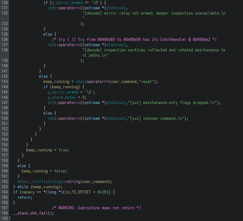 maintenanceConsole Function part 4